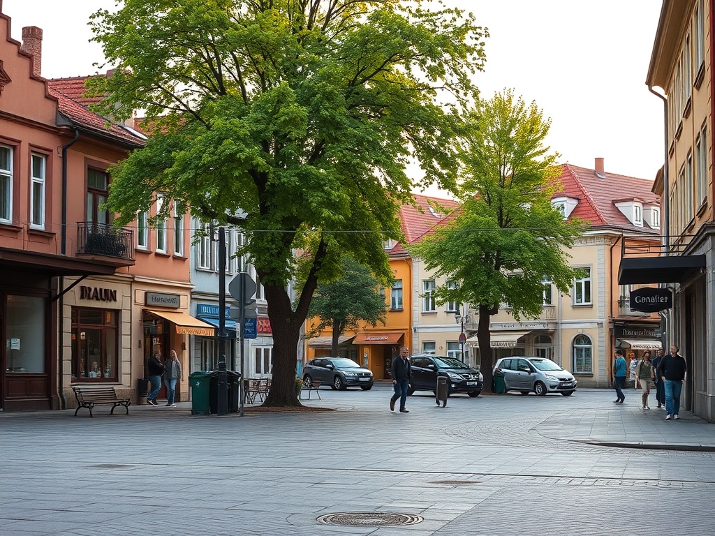 Mapa infrastruktury Skarżyska-Kamiennej z zaznaczonymi sklepami, placówkami zdrowia i rozrywki