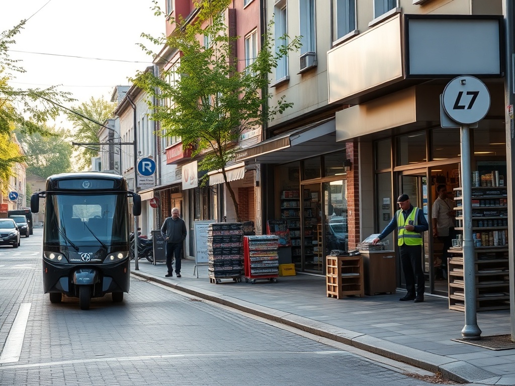 Grafika symbolizująca transport publiczny z logo Powiatu Skarżyskiego i informacją o dofinansowaniu ponad 300 tys. zł.