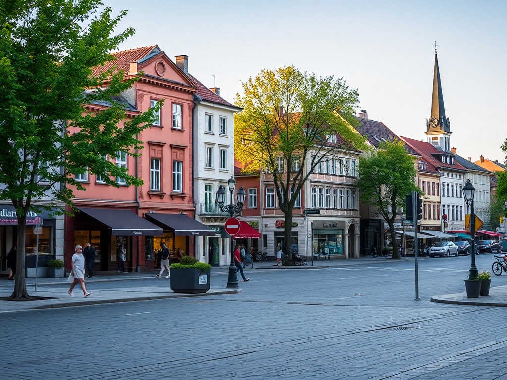 Mapa z zaznaczonymi punktami usługowymi na terenie Skarżyska-Kamiennej, ilustrująca infrastrukturę miasta.