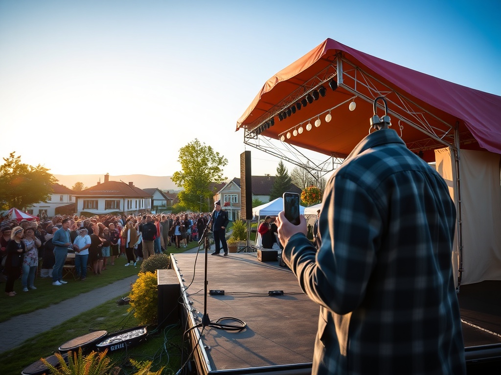 Mieszkańcy Skarżyska-Kamiennej biorący udział w wydarzeniach kulturalnych i ekologicznych, pokazujący zaangażowanie młodzieży w rozwój miasta.