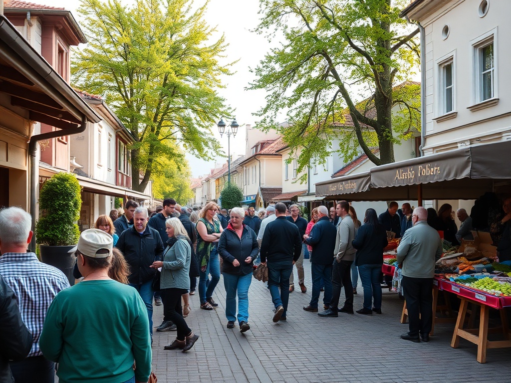 Panoramy Skarżyska-Kamiennej z widocznym elementem przemysłowym i zielenią